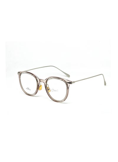 Buy Titanium blue light blocking eyeglass frame for mobile and Computer, Gray-Silver Metal Color in Saudi Arabia