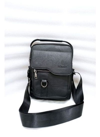 Buy Leather Crossbody Bag - Black in Egypt