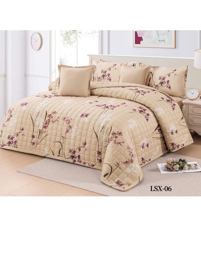 Buy Single comforter set, 6-piece polyester comforter, size 240x220 cm LSX-06 in Saudi Arabia