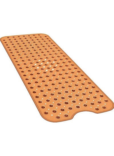 Buy Non-Slip Bath Tub Shower Mat with Suction Cups and Drain Holes, 40 x 16 inch ( Brown ) in UAE