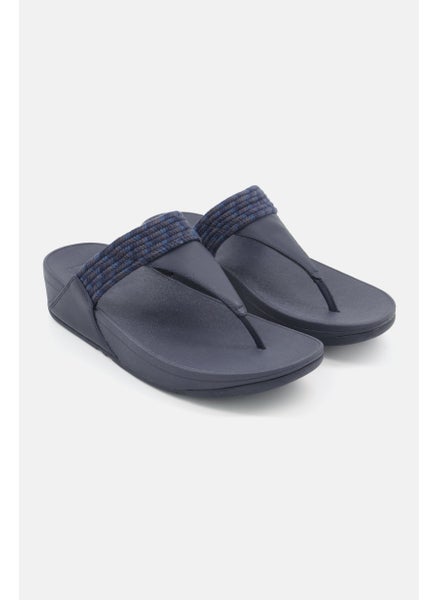 Buy Women Lulu Art-Webbing Toe-Post Sandals, Navy in UAE