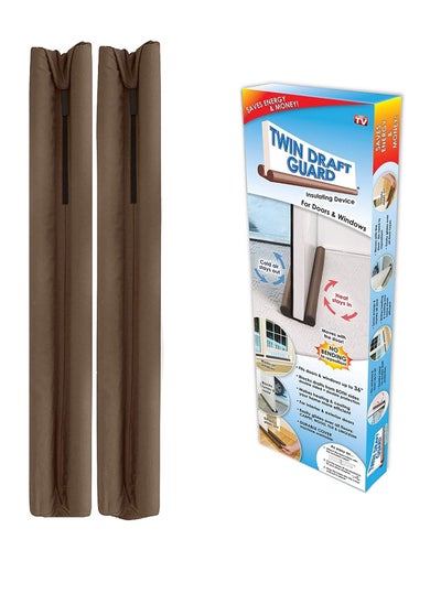 Buy 2Pc Twin Draft Guard Ground Under Door Draft Blocker For Reduce Noise in UAE