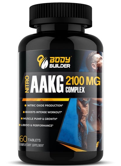 Buy Nitro AAKG Complex  2100 mg With Nitric Oxide,Muscle Pump & Growth 60 Tablets in UAE