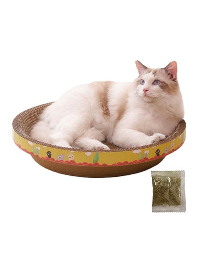 Buy Cardboard Cat Scratch Board Large Scratching Pad with Catnip for Indoor Cats in Egypt