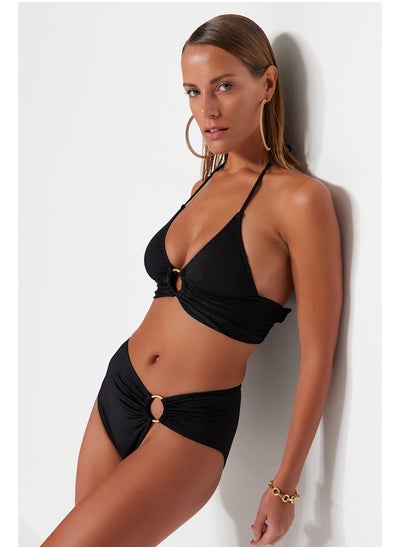 اشتري Black Bralet Accessory High Waist Bikini Set TBESS23BT00073 في مصر