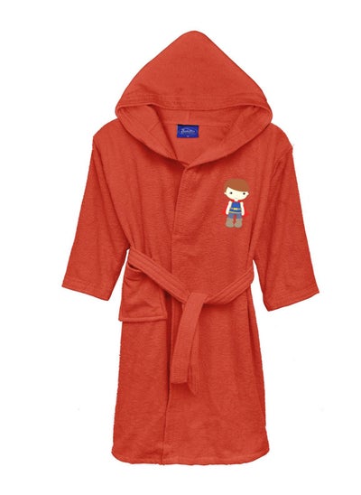 Buy Children's Bathrobe. Banotex 100% Cotton Children's Bathrobe, Super Soft and Fast Water Absorption Hooded Bathrobe for Girls and Boys, Stylish Design and Attractive Graphics SIZE 4YEARS in UAE