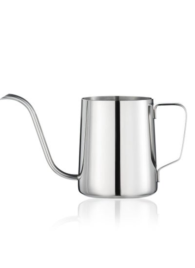 Buy Pour Over Coffee Kettle, Stainless Steel Gooseneck Tea Pot, 12Oz/350ml Narrow Spout Coffee Pot, 304 Stainless Steel Drip Coffee Pot with Anti-hot Handle for Coffee, Tea (Silver) in UAE