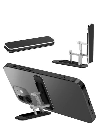 اشتري Phone Stand Adjustable Phone Stand With Traceless Adhesive Tape, Folding Back Foldable Hidden Phone Holder, Mobile Travel Holder Compatible with All Models في السعودية