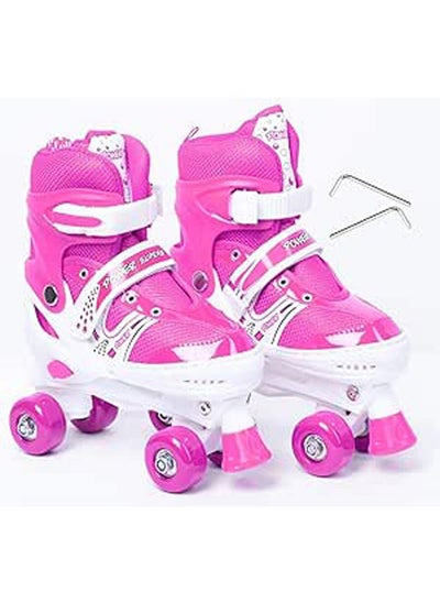 Buy Roller Skates For Beginners Adjustable Four-Wheel With Adjustment Tools Size Small in Egypt