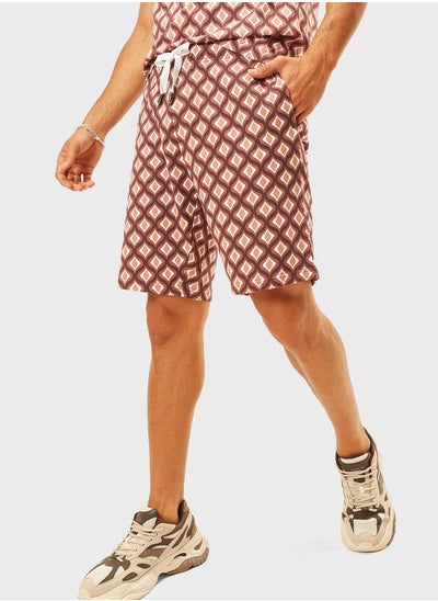 Buy Printed Drawstring Shorts in UAE