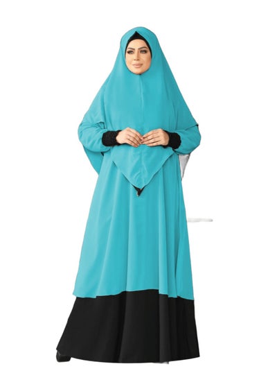 Buy Edna material is crepe in chiffon, crepe in chiffon, it consists of 4 pieces, a niqab, a veil, a ribbon, and an abaya. The size can be worn up to 90 kilos for women. in Egypt