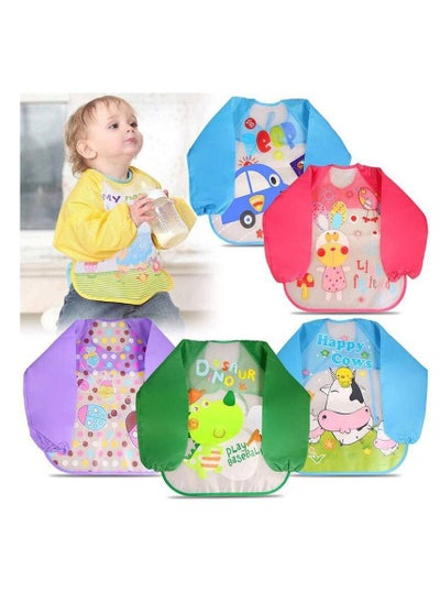 Buy Long-sleeved baby apron, washable and waterproof apron, suitable for children in Egypt