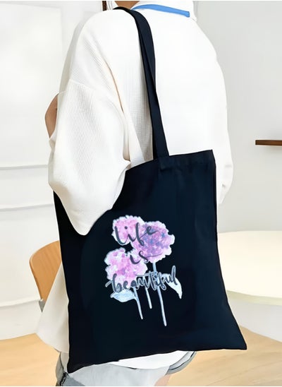 Buy shopping women canvas zipper tote bag in Egypt