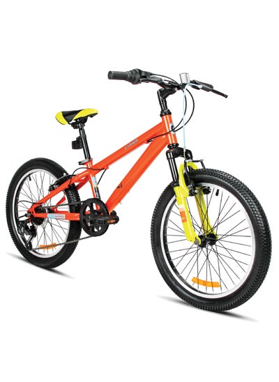 Buy Spartan 20" Cypher MTB Bike Mountain Bicycle with Shimano Shifter and Gear Alloy Brakes & rims Front Suspension - Orange in UAE