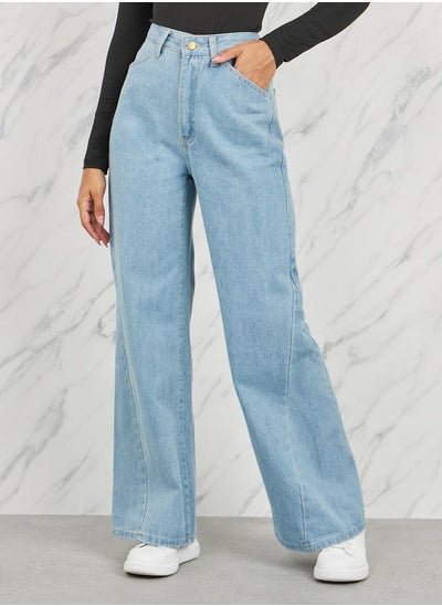 اشتري High Rise Wide Leg Jeans في السعودية