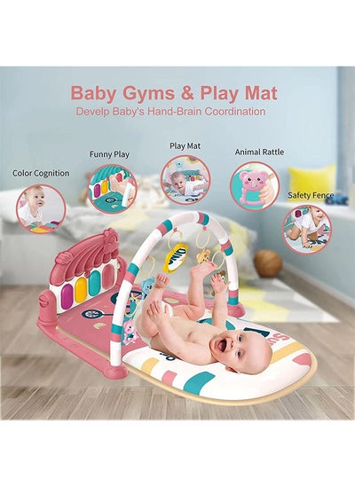 اشتري Three-in-one Multi-function Game Pad Pedal Piano Infant Learning Sensory Baby Toys Boys Girls Newborn Gifts في السعودية