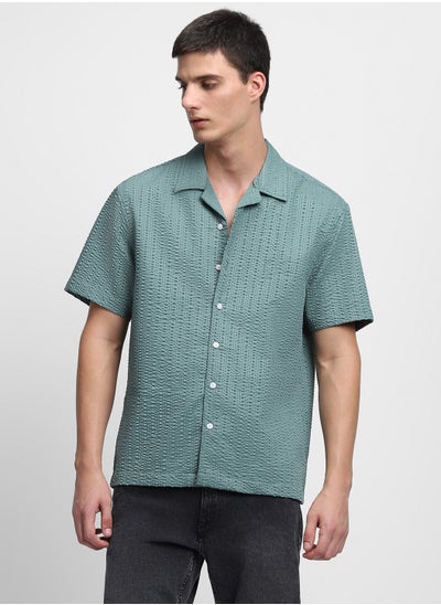 Buy Sage Green Casual Shirt for Men, Regular Fit in Saudi Arabia