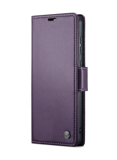 Buy Flip Wallet Case For HUAWEI Pura 70 [RFID Blocking] PU Leather Wallet Flip Folio Case with Card Holder Kickstand Shockproof Phone Cover (Purple) in Egypt