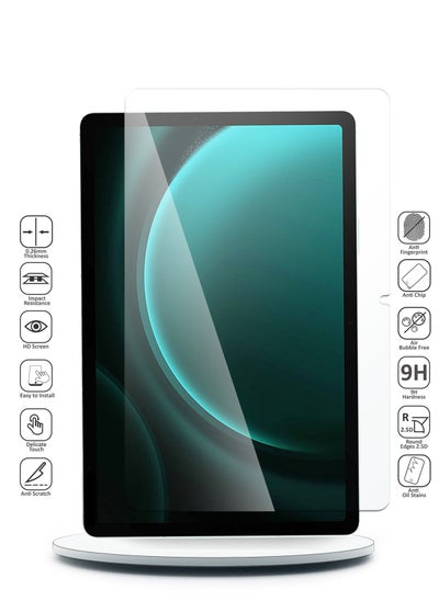 Buy 9H Ultra HD Tempered Glass Screen Protector For Samsung Galaxy Tab S9 FE 5G 2023 Clear in Saudi Arabia