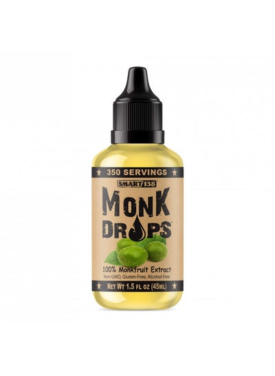 اشتري Monk Drops - 100% Monkfruit Liquid Sweetener, Zero Glycemic, Zero Calories, Zero Sugar, No Added Water, Concentrated Monk Fruit (350 Servings, 1.5 Fl Oz) في الامارات