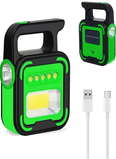 Buy 3 in 1 LED Solar Powered Outdoor Emergency Light (Green) in Egypt