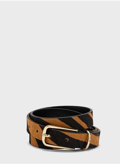 Buy Animal Print Leather Belt in UAE