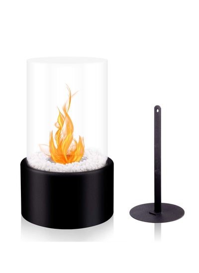 Buy Tabletop Fireplace Portable Fire Pit w/ Killer and Pebbles (Black) in Saudi Arabia