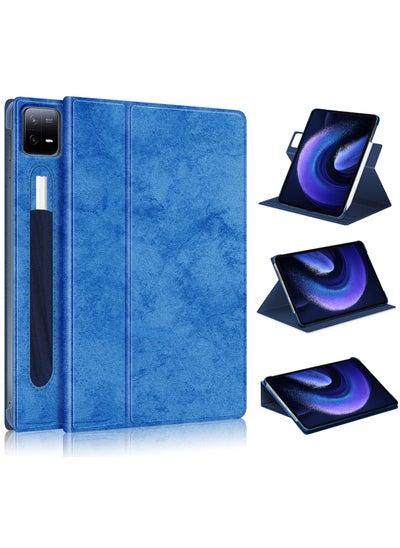 Buy Tablet Accessories for Xiaomi Pad 6/6 Pro 360 Rotation Stand Smart Leather Tablet Case in UAE