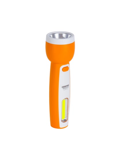 Buy Geepas Mini torch flashlight with 3W Hi-Power LED Light 4V 900mAh Battery in UAE