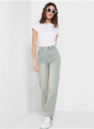 اشتري High Waist Mom Dragging Jeans في السعودية