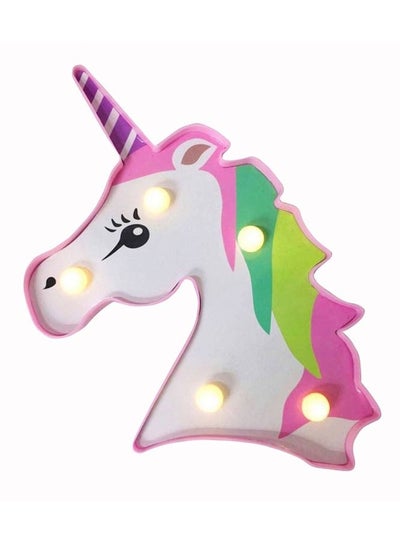 Buy Unicorn Head Night Light with Warm LED Lights 21.5x13cm in UAE