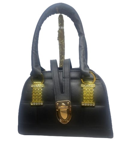 Buy A luxurious black women's bag with a black leather handle in Egypt