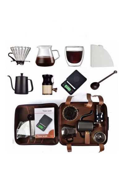 اشتري V60 Coffee Set Drip Coffee Maker Set With Portable Travel Bag في السعودية