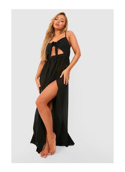 اشتري Essentials Tie Cut Out Maxi Beach Dress في السعودية