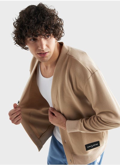 Buy Textured Button Through Jacket in UAE