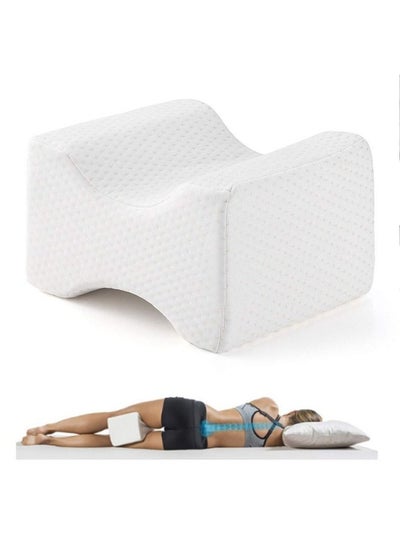 اشتري Memory Foam Leg Positioner Pillow White 26x21x15centimeter في الامارات