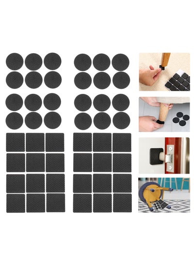 اشتري Furniture Pads, KASTWAVE 48 Pack Rubber Non Slip Furniture Feet Pads, Rubber Stickers Self-Adhesive Furniture Felt Pads for Chair Legs, Tiled, Carpet, Laminate, Hardwood Floor Protectors في السعودية