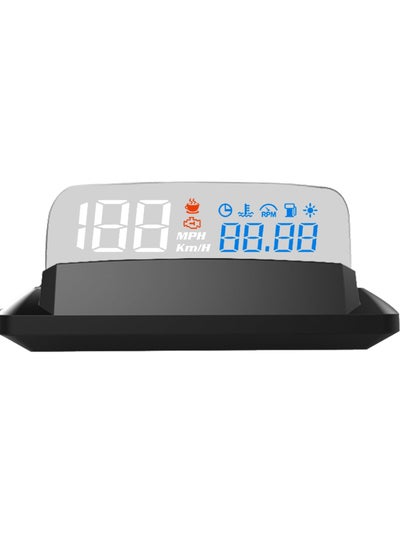 Buy Car Head Up Display with OBD2 and GPS Dual System, Digital Speedometer, OverSpeed Alert and Fatigue Warning in UAE