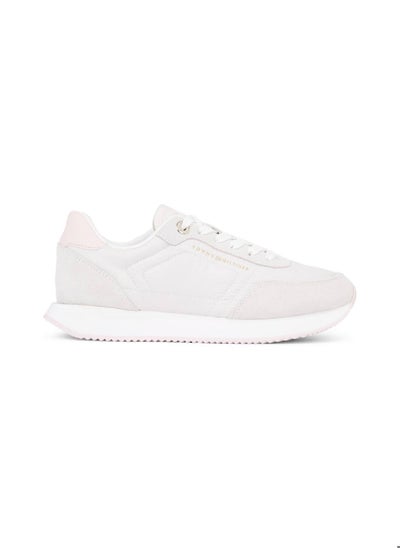 Buy Women's Suede Mixed Texture Runner Trainers -  Suede upper, white in UAE