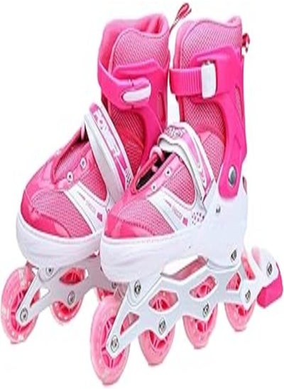 اشتري Generic Skating shoes single row - adjustable roller skate shoes, fuchsia size (35:38) في مصر