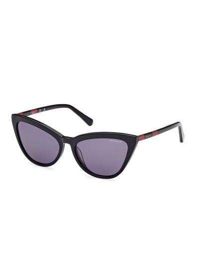 Buy Women's UV Protection Cat Eye Shape Acetate Sunglasses GA809601A56 - Lens Size: 56 Mm - Shiny Black in UAE