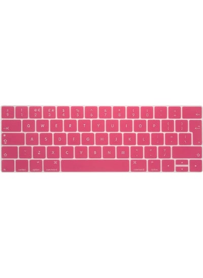 Buy UK Layout English Keyboard Cover Compatible MacBook Pro 13-Inch And 15-Inch With Touch Bar Model A2159,A1989,A1990,A1706,A1707, Release 2019 2018 2017 2016, Pink in UAE