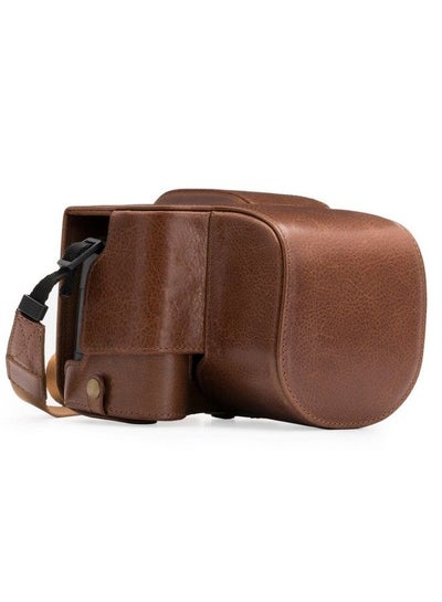 Buy Leica Vlux (Typ 114) Ever Ready Genuine Leather Camera Case And Strap With Battery Access Dark Brown Mg550 in Saudi Arabia