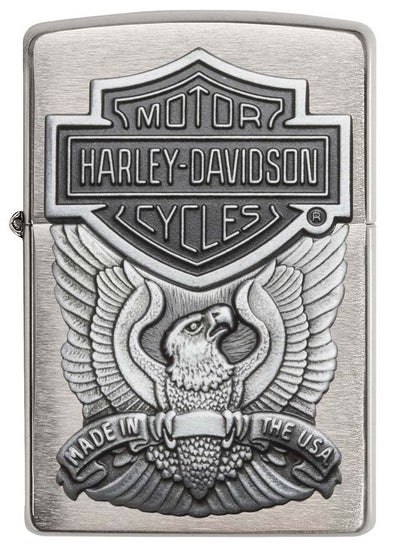 اشتري Harley Davidson Brushed Chrome Windproof Lighter في الامارات