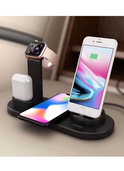 Buy Professional Fast Wireless Charger for Apple iPhone/Android/Smartwatch and Air Pods in UAE