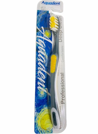 Buy Aquadent deep clean soft multicolor tooth brush in UAE