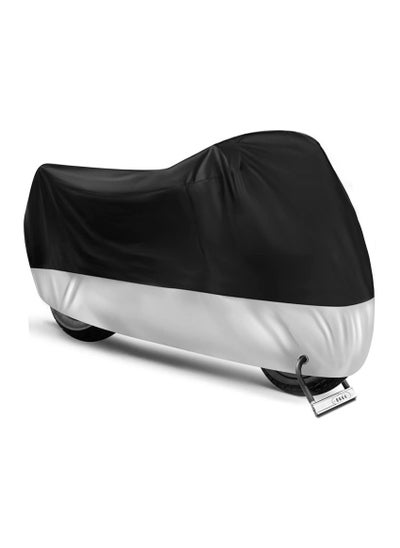 Buy Motorcycle Cover All Seasons Universal Weather Waterproof Sun Outdoor Protection Motorbike Cover with Lock-Holes & Storage Bag XXXXL in UAE