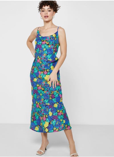 Buy Cowl Neck Floral Dress in Saudi Arabia