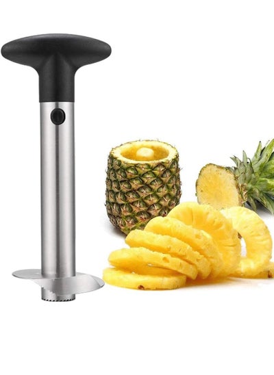 Buy Super Fast Pineapple Slicer and Corer Stainless Steel Pineapple Cutter for easy core removal and slicing this smart tool saves your time in Saudi Arabia