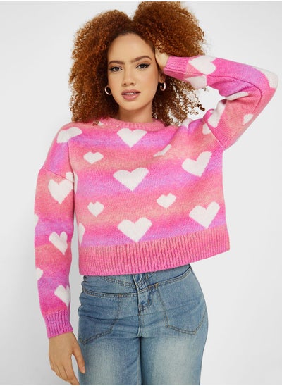 Buy Heart Printed Sweater in UAE